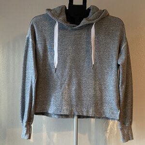 Abercrombie & Fitch Heather Gray Crop Hoodie